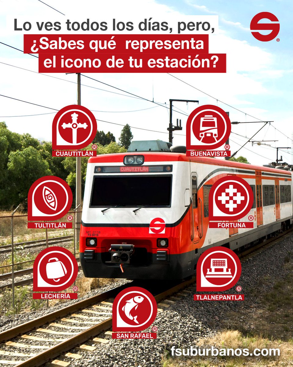 Suburbanos's tweet photo. Te contamos el significado de la iconografía de las estaciones del #TrenSuburbano.  
Para conocer la ruta, estaciones y  conectividad del Tren Suburbano visita nuestra página oficial:  https://t.co/PONvkMTj6S

#TransportePúblico #MovilidadUrbana #edomex #CDMX #Conectados
👇 https://t.co/FLAlTqR3mP
