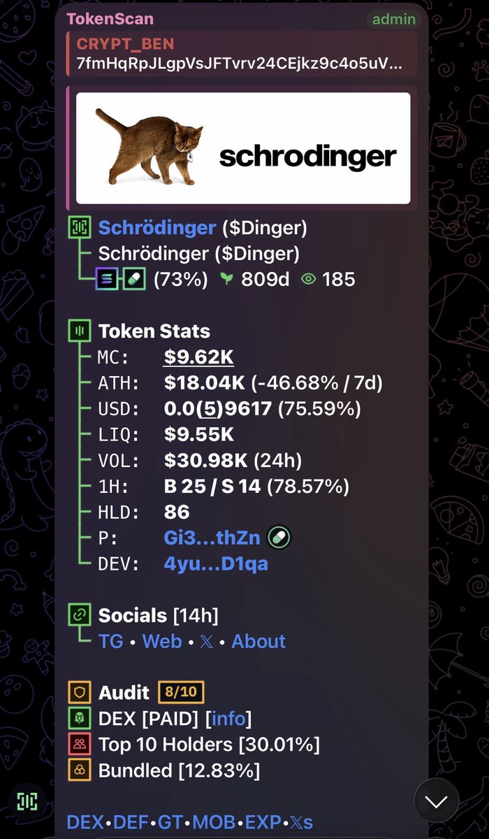 Crypt_bencall1x's tweet photo. $DINGER
CA

7fmHqRpJLgpVsJFTvrv24CEjkz9c4o5uVX4Zdur1hz35

#Eth #memecoin #memecoin1000x https://t.co/4yuFUQAnCB