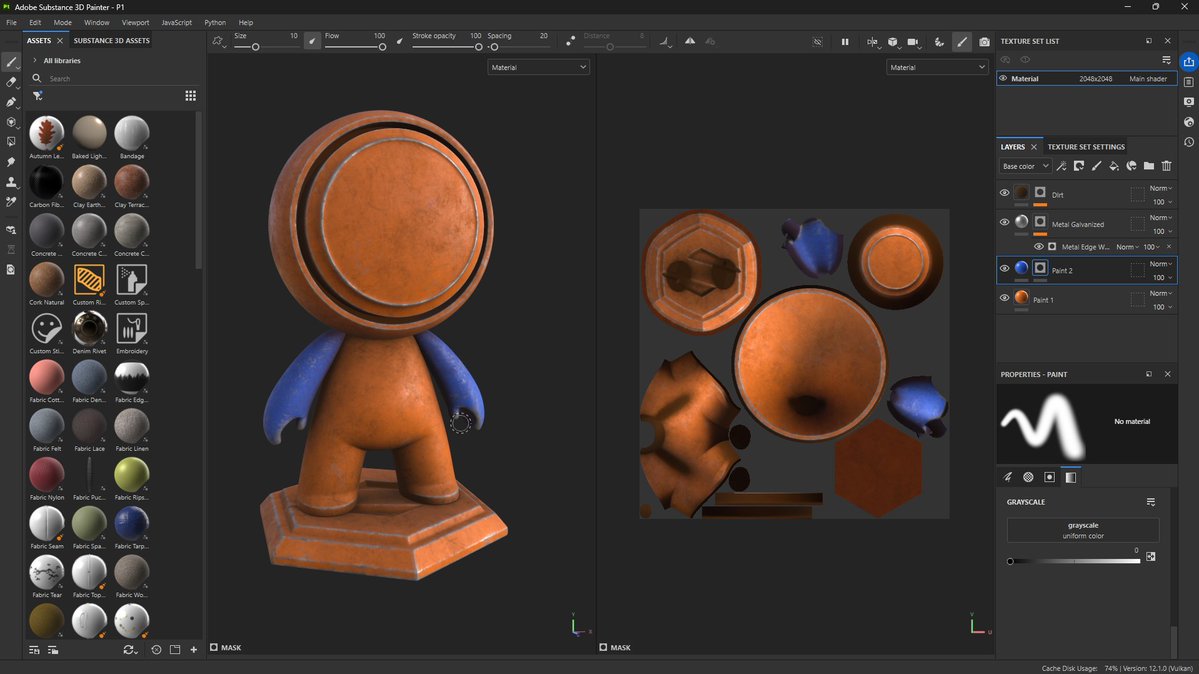 mint_crib's tweet photo. Learned how to bake mesh maps in Substance 3D Painter, export textures, bring them into Unreal Engine, and build a working material from scratch.

Building the fundamentals, one step at a time.

#UnrealEngine #Substance3DPainter #GameDev #TechArt #GameArt #RealTimeRendering https://t.co/dgUx6Y3cmV