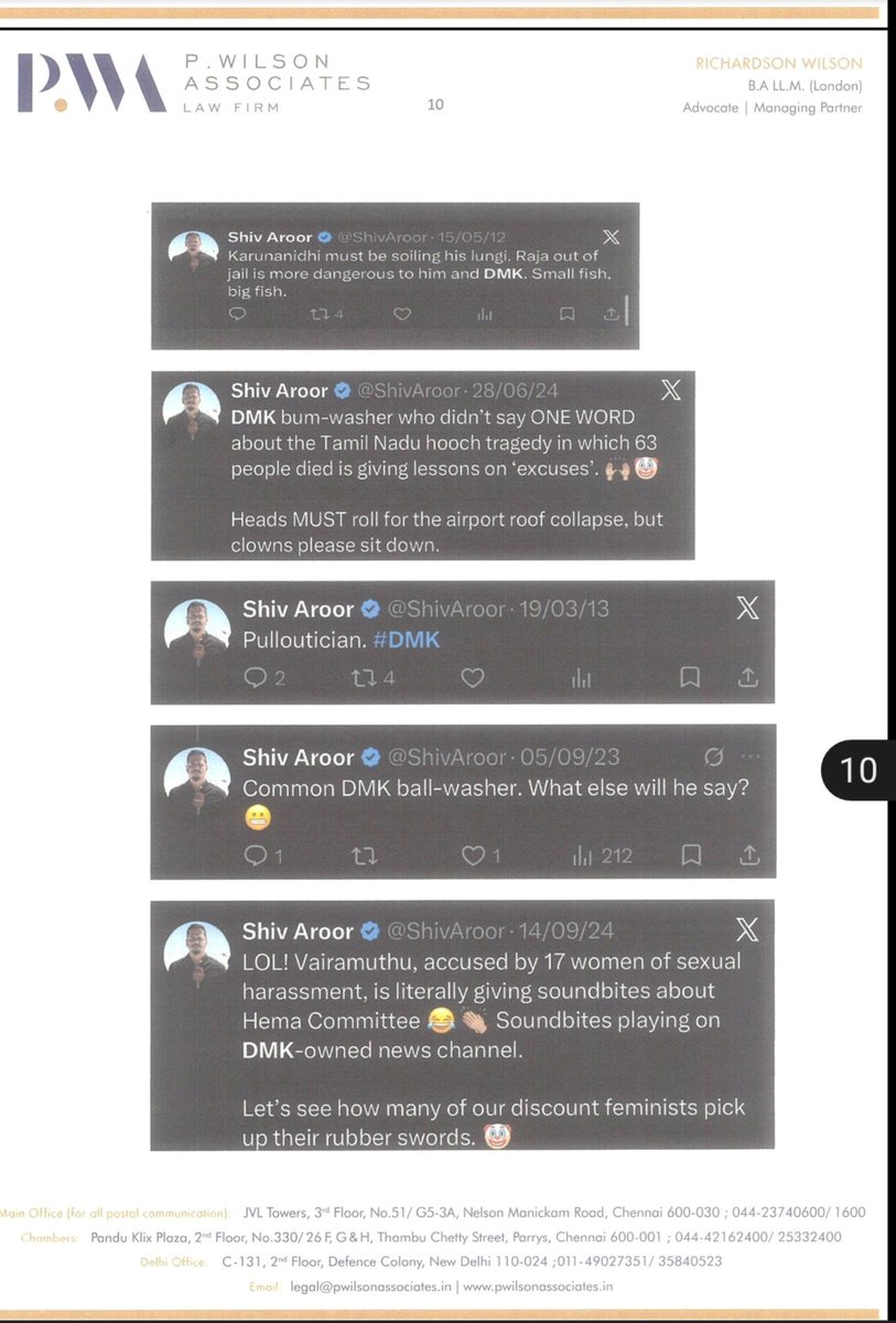 WeDravidians's tweet photo. Hello Mr. Shiv Aroor,

All these tweets of yours since 2012…

Your head is filled with filthy hatred against the DMK and its leaders. How do you claim to serve as a neutral journalist?

How have news channels continued to recruit you all these years?

Oh, it’s understandable. Abusing the DMK & its leaders is an extra skill required to protect your position… right? 

That’s how it works in India!

Yes, we got it.

#LegalNotice #NDTV #GodiMedia #RouteMafia