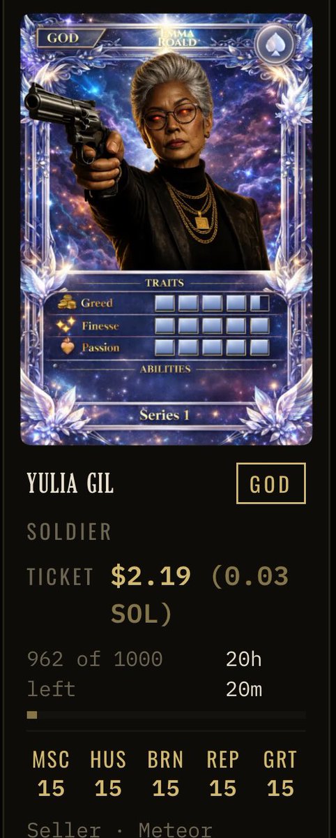 Meteor_Sol_'s tweet photo. I feel like SOL NFTs are so back, just because of one project.

Game is smooth, No liquid tokens but still earn 💰

Everyday enjoyment for Degen’s by opening packs, collecting cards, fight for lands and raffle’s. 

Check out now —> @SyndicateGameHQ 

Collect ur 500$ NFT Degens. https://t.co/JEncWkiyQb