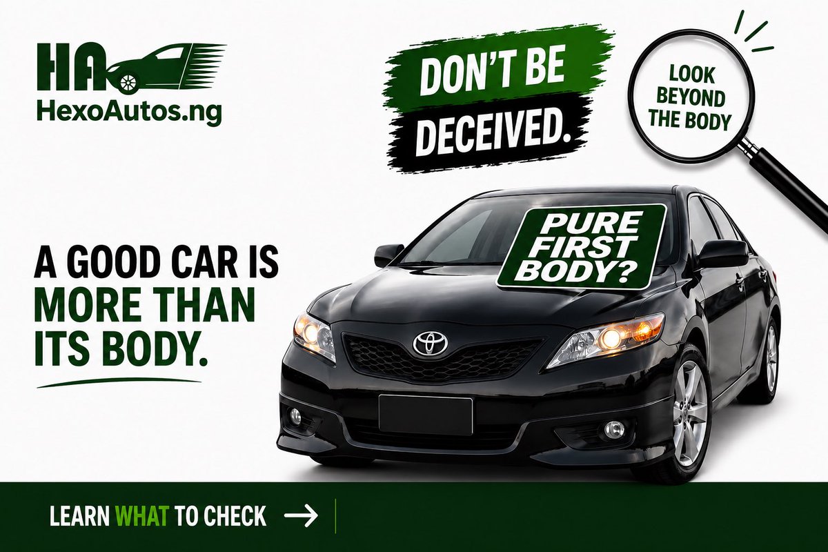 hexoautos's tweet photo. 📖 Read the full article here:
https://t.co/czevvfbzez

If you found it helpful, feel free to share it with someone planning to buy a used car in Nigeria. https://t.co/cEEdj4Ez2H