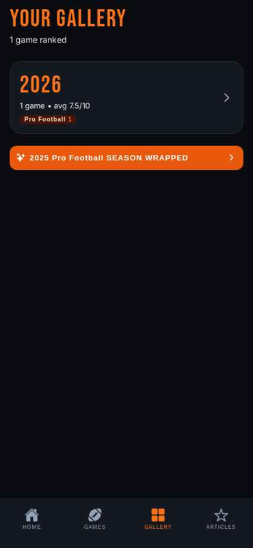 RankSportss's tweet photo. All games that you rank are saved to your personal gallery, which is always viewable https://t.co/riwIO1hWSf