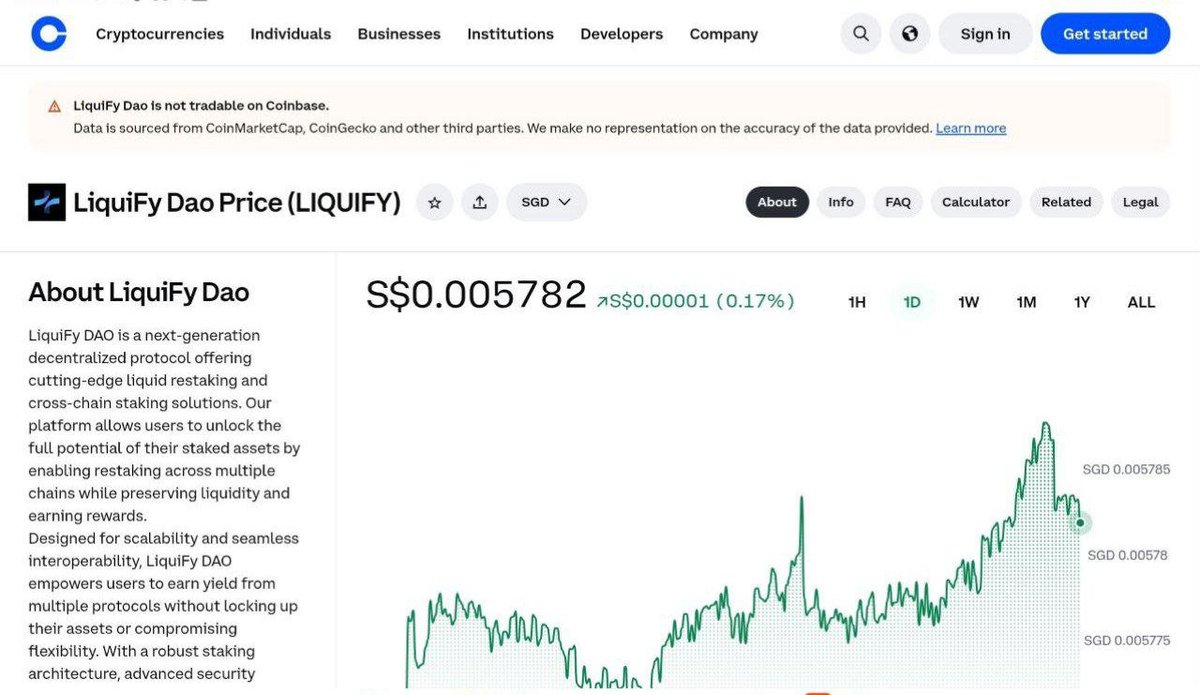 LiquifyDao's tweet photo. 🚀 Great to see Liquify DAO featured on @coinbase !

Our project profile is now available on @coinbase, giving the global crypto community an easy way to explore Liquify DAO, learn about our vision and follow our ecosystem.

Check it out here 👇
https://t.co/wTPM9GZUml

This is another step toward increasing Liquify's global visibility and accessibility. 🌍

#LiquifyDAO #LIQUIFY #Coinbase #DeFi #Restaking #CrossChain #Web3