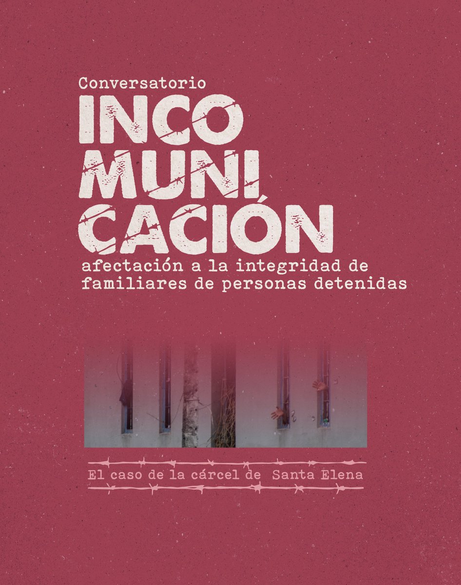 CDHGYE's tweet photo. Conversatorio–Taller sobre la incomunicación entre personas privadas de libertad y sus familias. Un espacio para reflexionar junto a destacados expertos sobre sus impactos jurídicos, y psicosociales.  Inscríbete hasta el 9 de agosto, 14h00. https://t.co/Z1BGbbAVDK https://t.co/ty7IU69LBk