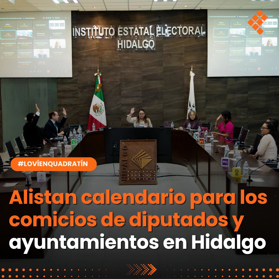 Quadratin_Hgo's tweet photo. 🔴👉 #Municipios | Alistan calendario para los comicios de diputados y ayuntamientos en Hidalgo
https://t.co/AH5uZHbP57
🔶#LoVíEnQuadratín #Política #Diputados #Ayuntamientos #Hidalgo https://t.co/D95rEuunvR