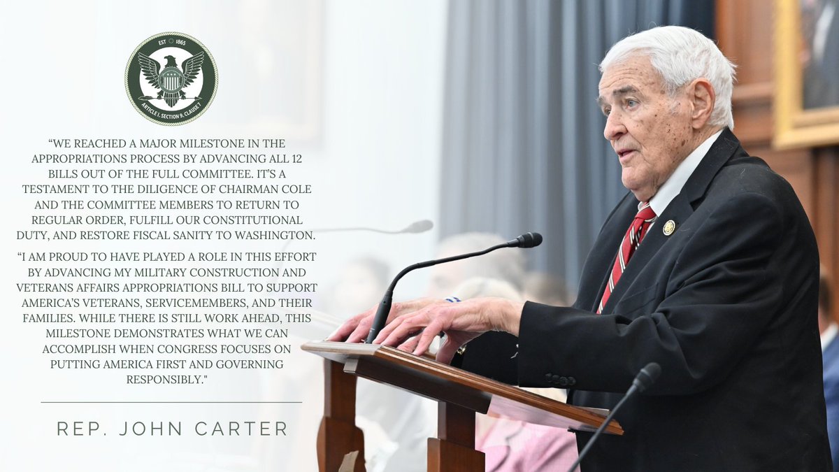 HouseAppropsGOP's tweet photo. Missions end, but America's commitment to those who've worn the nation's uniform does not.

Led by @JudgeCarter, the House-passed FY27 MilCon-VA bill supports veteran care, military families, and critical VAMC and base infrastructure.

Learn more: https://t.co/YhzJBNzoxf https://t.co/KVBxV9oZfq