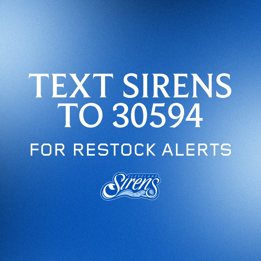 sirensteamshop's tweet photo. You answered the call, Cleveland.
Restocks are coming — don't miss the next wave. 🌊

Text SIRENS to 30594 for merch and restock alerts. https://t.co/0cj3tC3nie