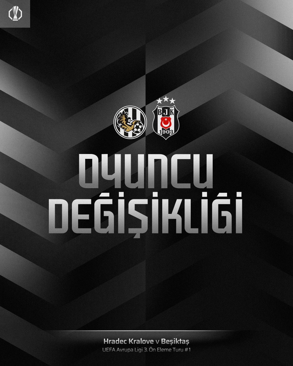 Besiktas's tweet photo. Oyuncu değişikliği | İki değişiklik 🔁

🔺Agbadou, Mustafa

🔻Salih, Oh

FCH 🆚 BJK | 0-1 | 88’ https://t.co/zRgVSF5QBq