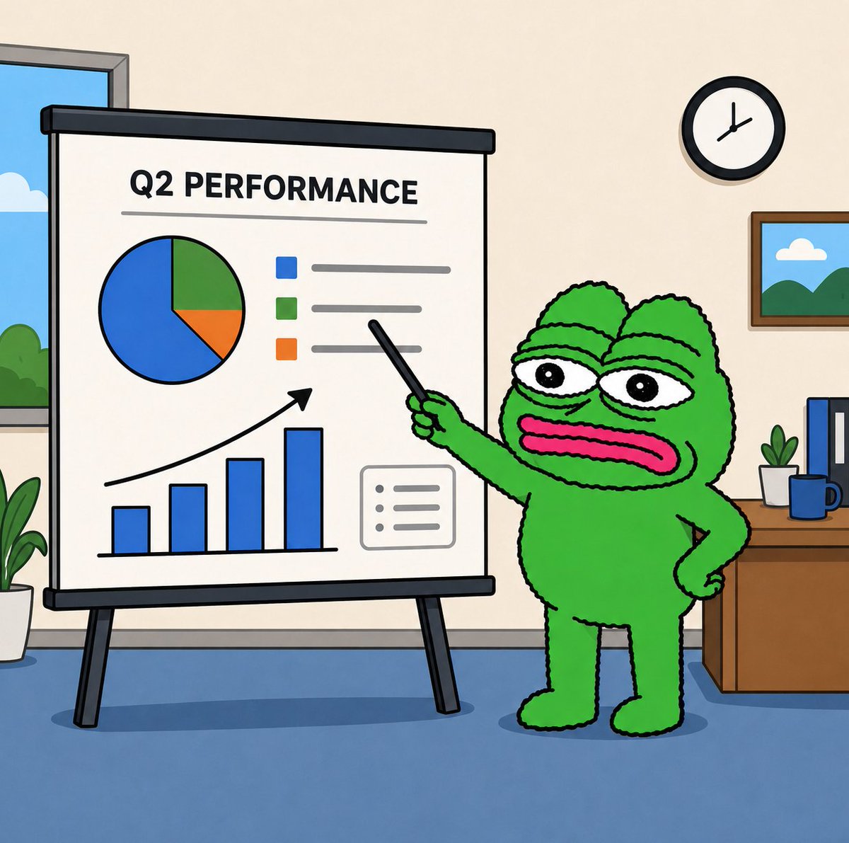 PEP_DEV_SOL's tweet photo. Another quarter another presentation and somehow he is still the only one who understands the chart. The beard means business.
#PEPE #Solana #MemeCoin #CryptoTwitter https://t.co/3Jbi28fbZ4