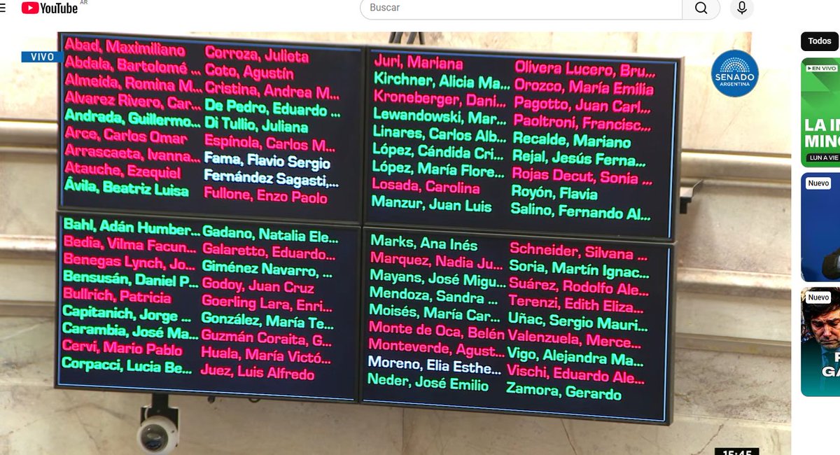 gabyspepe's tweet photo. SENADO. Se votó una moción para volver a comisión el proyecto de inviolabilidad de la propiedad privada. El oficialismo se impuso 38 a 31. Ayudaron la UCR, el PRO y provinciales. https://t.co/YJvKyo7bWF