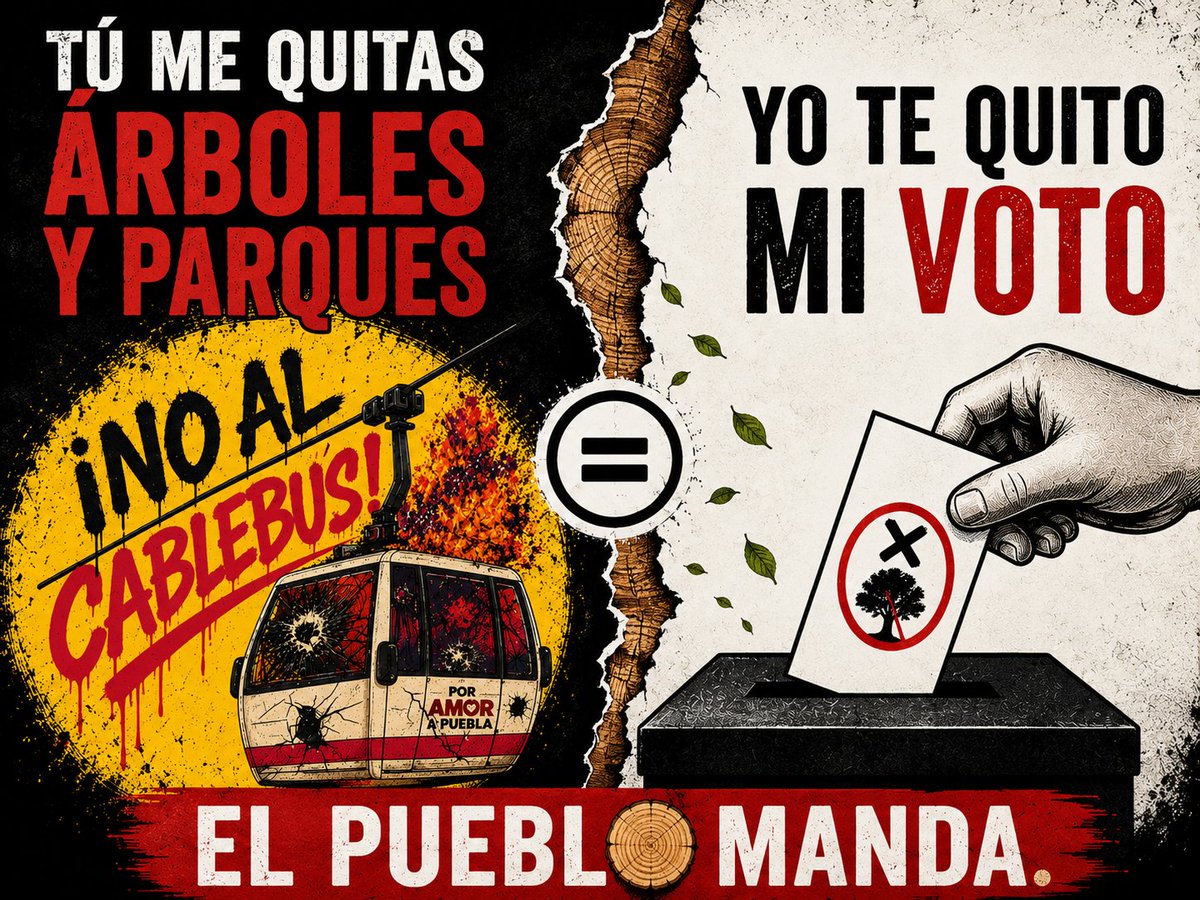 migranosa's tweet photo. @JoserRP NO A LA IMPOSICIÓN DEL CORRUPTO Y ECOCIDA CABLEBUS PUEBLA https://t.co/KGErXcjjbi