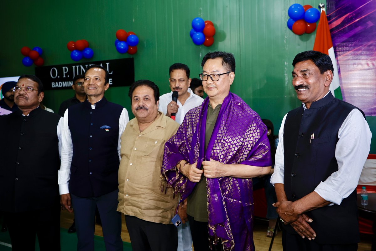KirenRijiju's tweet photo. Attended and participated in the 6th National Parliamentarians Badminton Championship held @ccoi_1947 New Delhi.

Joined by MPs Shri @ianuragthakur ji, Shri @RajivPratapRudy ji, Secretary (Administration), Constitution Club of India; Shri @ShuklaRajiv ji, Secretary (Sports), Constitution Club of India; Shri @MPNaveenJindal ji, Shri @meet_hayer ji, along with other Members of Parliament.

The championship was a wonderful initiative to promote sports, fitness & camaraderie among Members of Parliament, while fostering greater engagement through the spirit of healthy competition.
