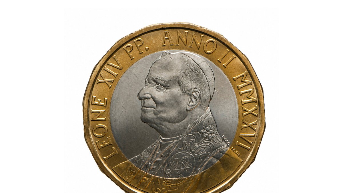 CatholicArena's tweet photo. The Vatican has unveiled new coins bearing the image of Pope Leo XIV https://t.co/S6JUbwAEoX