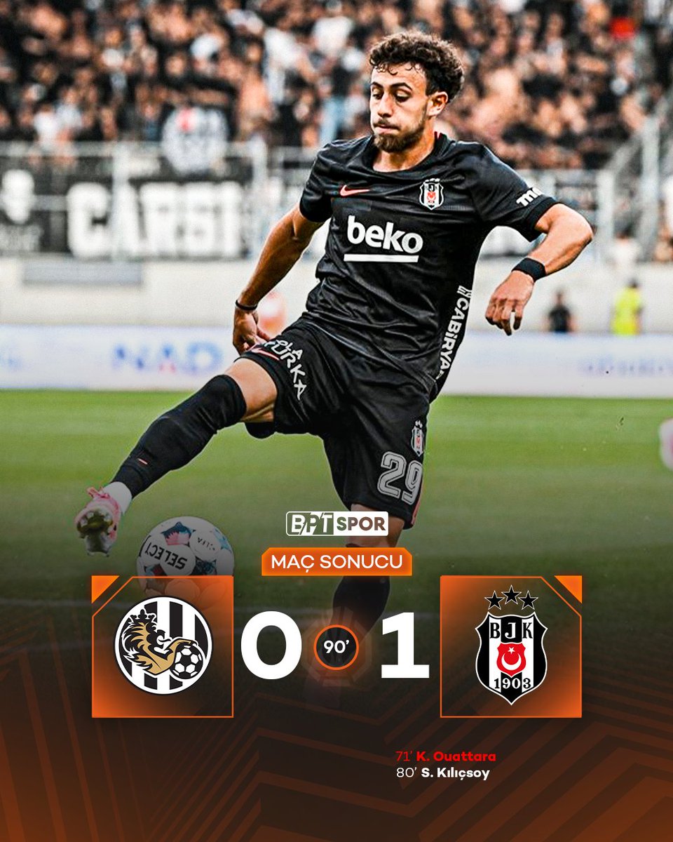 bpthaber's tweet photo. Beşiktaş, Avrupa Ligi 3. eleme turu ilk maçından galibiyetle ayrıldı. 🇹🇷 https://t.co/Z3Pm1CXWfX