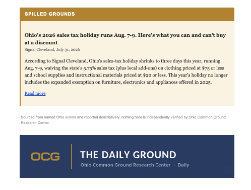 mpukita's tweet photo. MOST PEOPLE WAIT for various single news sources during the day to tell them what to think. We’d rather give you ALL the perspectives & cold, hard facts at 6:30 AM so you can see through the noise before your first cup of coffee even brews. ☕️⚡️

We’re very-soft-launching “The Daily Ground” — our brand-new daily briefing delivering real, unfiltered, nonpartisan Ohio policy breakdowns to your inbox 7 days a week at 6:30 AM.

No spin. No partisan theater. Just the numbers, statutes, and facts politicians hope you’re too busy to check.

🔥 WANT IN FIRST? We’re looking for a select group of early adopters to test drive the daily briefing before we officially launch to the public.

👉 DM me for a sign-up link to register to get on the VIP early-access list! Spaces are EXTREMELY limited.
 
See today’s “The Daily Ground” below so you know what you’re getting into.