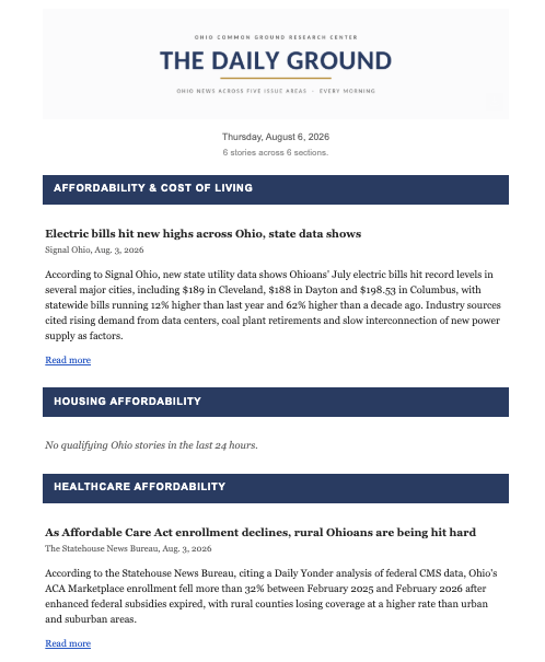 mpukita's tweet photo. MOST PEOPLE WAIT for various single news sources during the day to tell them what to think. We’d rather give you ALL the perspectives & cold, hard facts at 6:30 AM so you can see through the noise before your first cup of coffee even brews. ☕️⚡️

We’re very-soft-launching “The Daily Ground” — our brand-new daily briefing delivering real, unfiltered, nonpartisan Ohio policy breakdowns to your inbox 7 days a week at 6:30 AM.

No spin. No partisan theater. Just the numbers, statutes, and facts politicians hope you’re too busy to check.

🔥 WANT IN FIRST? We’re looking for a select group of early adopters to test drive the daily briefing before we officially launch to the public.

👉 DM me for a sign-up link to register to get on the VIP early-access list! Spaces are EXTREMELY limited.
 
See today’s “The Daily Ground” below so you know what you’re getting into.