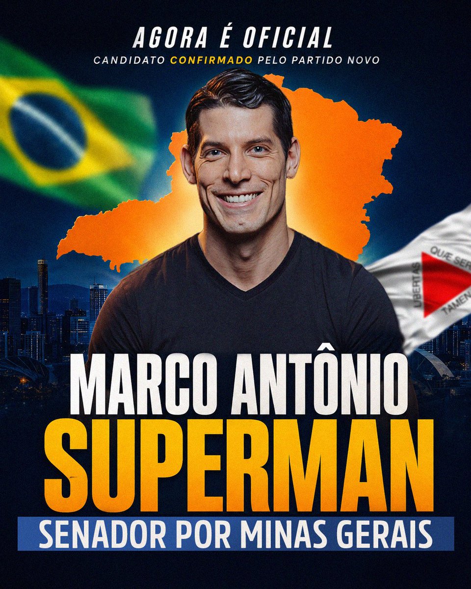 realmacosta's tweet photo. 🚨🇧🇷AGORA É OFICIAL! O Partido NOVO confirmou meu nome como candidato ao Senado por Minas Gerais.

Assumo essa missão com coragem, responsabilidade e a certeza de que Minas precisa voltar a ter voz firme no Senado. Vamos enfrentar o sistema, defender a liberdade e construir uma direita forte, preparada para entregar resultados. 

Essa caminhada é nossa. TEMOS UM PAÍS PARA SALVAR! 🔺🇧🇷