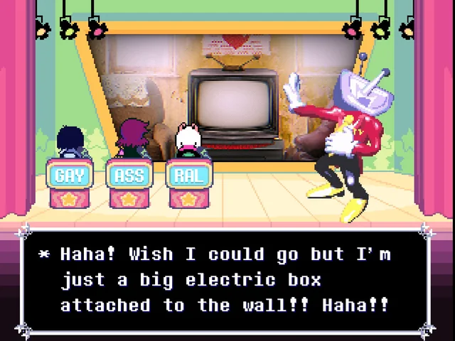 TemmieOrSmth99's tweet photo. I've come to realize that deltarune doesn't have artclash.

It's just spiritually The Amazing World of Gumball. https://t.co/ot1FUxTRzQ