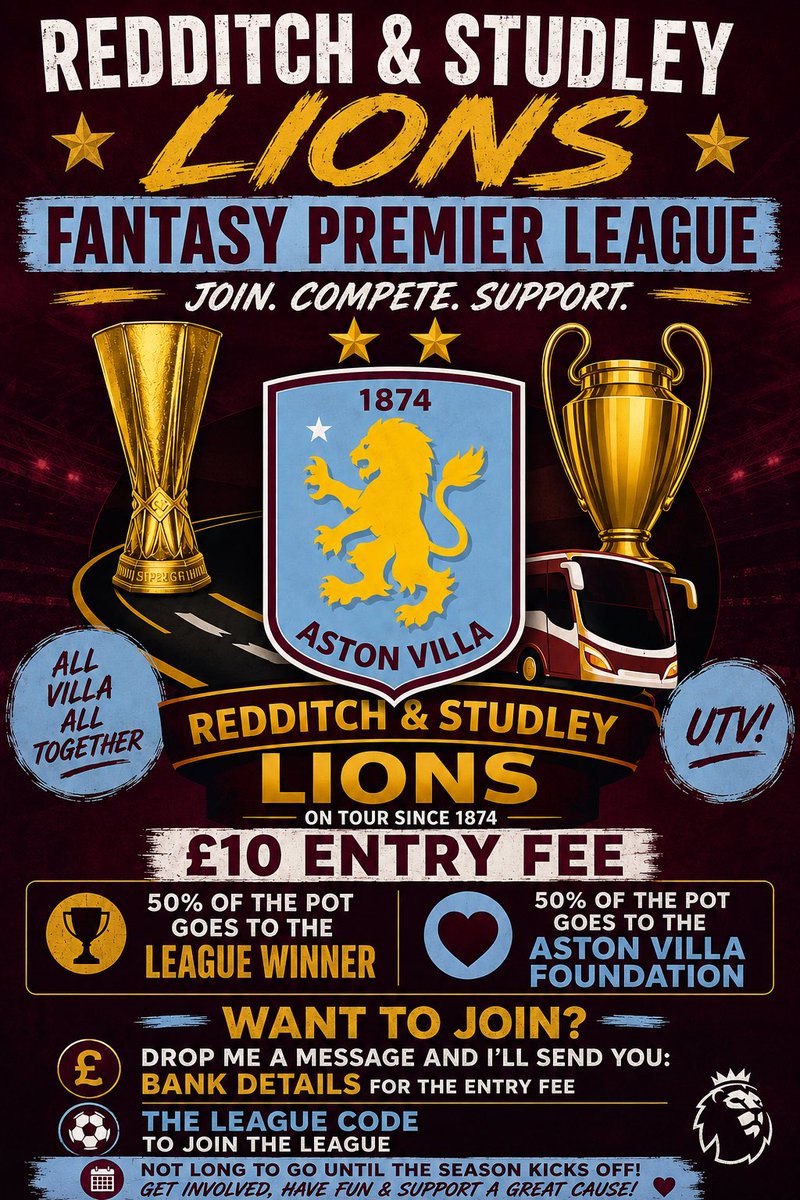 RLionsAVFC's tweet photo. #fantasyfootball https://t.co/qUi7gGOprp