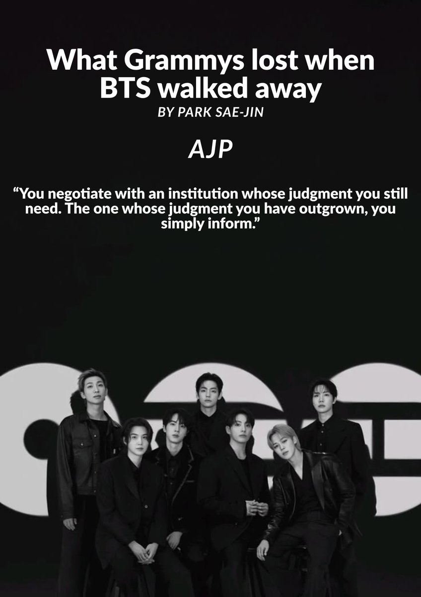 miniekootrash's tweet photo. "A boycott makes demands. This made none, set no conditions, named no grievance, and offered the Recording Academy no way to win them back."
#ArtHasNoAliens
@RecordingAcad https://t.co/jV73E9CLCz