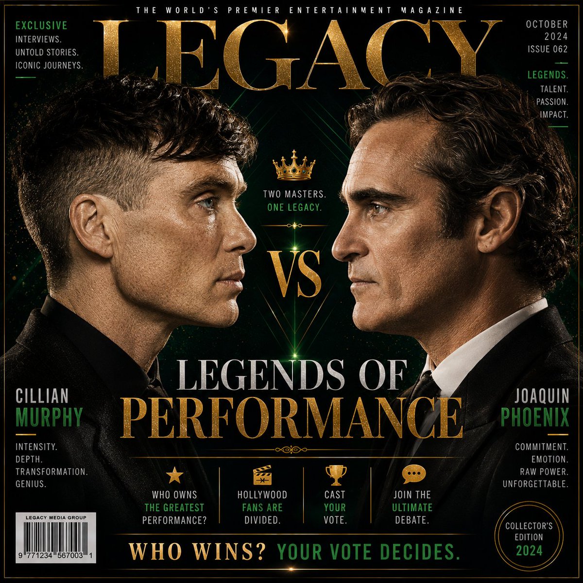 Enezat0r's tweet photo. 🎬 Two of the finest actors of this generation go head-to-head in a fictional showdown. From unforgettable performances to incredible range, both have earned their place among Hollywood's elite. If you could only choose one, who takes the crown?

🏆 Cillian Murphy or Joaquin Phoenix? Drop your winner in the comments and tell us why!

#MovieDebate #Hollywood #CillianMurphy #JoaquinPhoenix #FilmFans #WhoWins