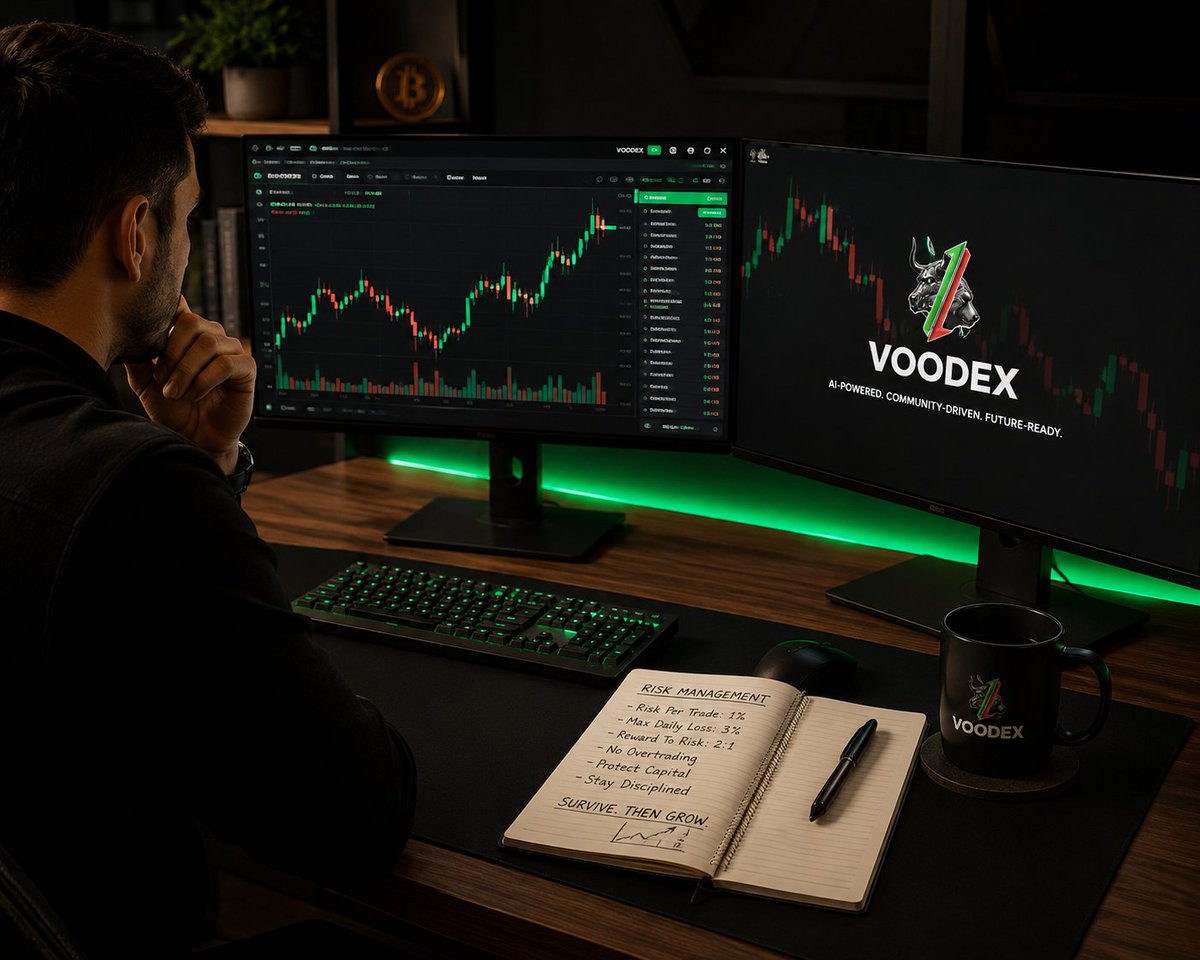 voodex_moon's tweet photo. The biggest mistake beginners make

Most people think trading is about finding the perfect coin.

It's not.

The real skill is managing risk. A trader who protects their capital can always find another opportunity. 

A trader who goes all in on every trade usually doesn't last long.

That's why smart tools and disciplined strategies matter more than chasing hype.

This is the mindset we're bringing to Voodex.

What's the biggest trading lesson you've learned?