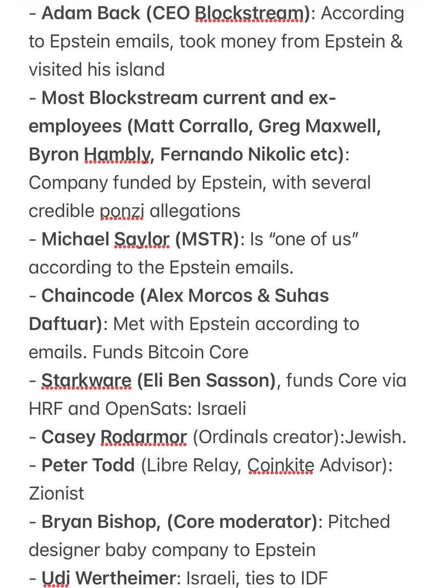 CatoTheElder17's tweet photo. ⚠️ Was Bitcoin Core infiltrated by Israel?⚠️ 

We know from the DOJ emails that Epstein “represented the Rothchilds”. Israel also receives support from certain members of the Jewish diaspora, (“Sayanim”).

Now look at the influencers opposing BIP-110 to protect Core’s monopoly: https://t.co/ecHYXbwmqe