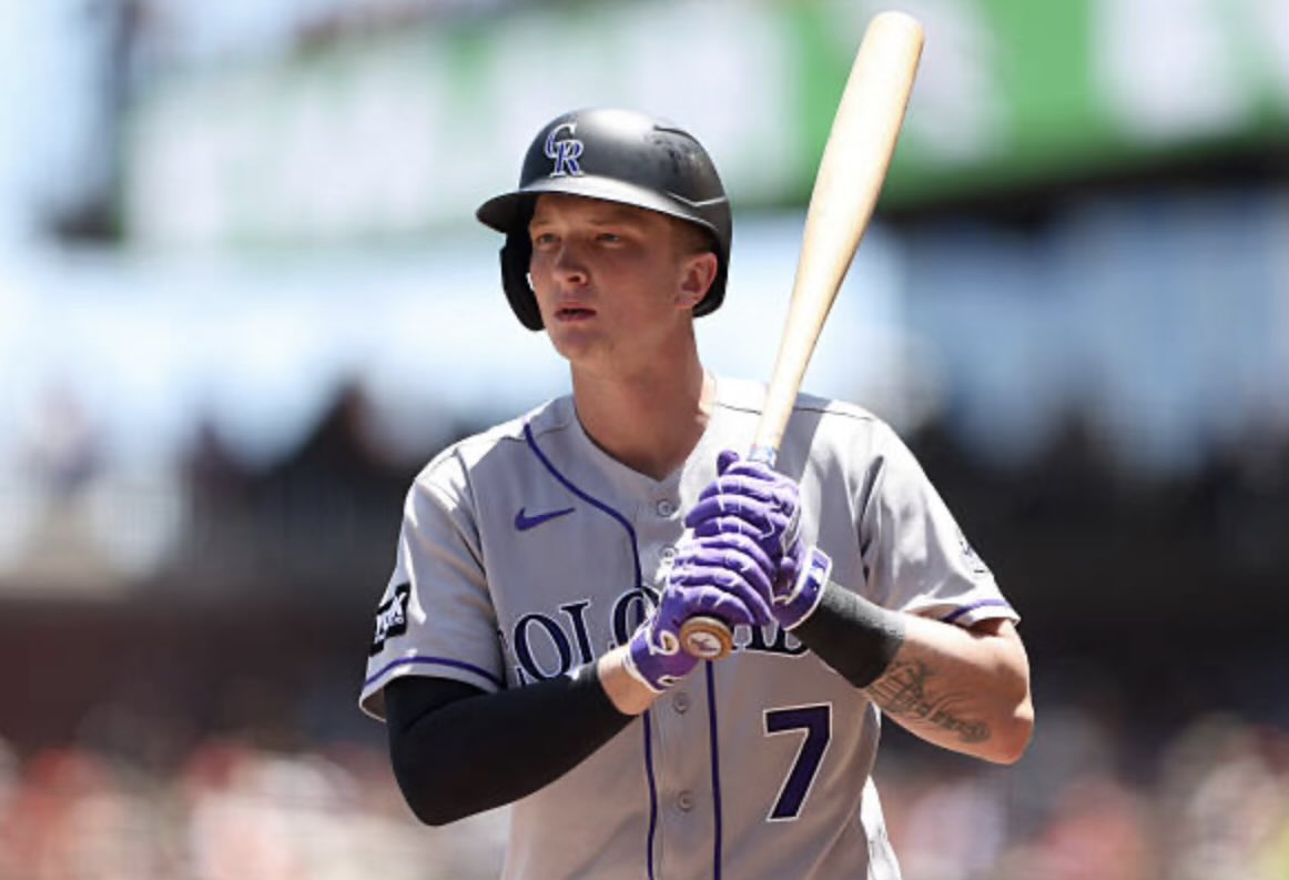 SleeperRockies's tweet photo. 🟣 Checking in on TJ Rumfield’s rookie campaign:

— .291 AVG
— .370 OBP (leads team)
— .830 OPS
— 13 HR
— 58 RBI
— 116 H (leads team)
— 24 2B
— 44 BB

🏔️👀 NL ROY? 👀🏔️ https://t.co/mlcYZLK4gR