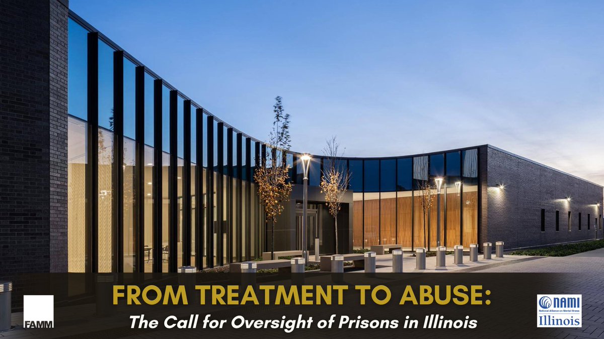 FAMMFoundation's tweet photo. Mental illness doesn’t disappear behind bars. @namiillinois  and FAMM urge ILGA members to visit a prison. Joliet Treatment Center’s abuse must not go unseen.

Take action now. Learn more here: https://t.co/Ag922XL0dn https://t.co/NwX2qnaU1U