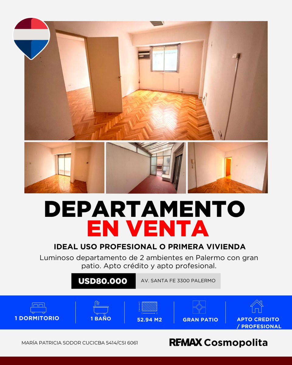 edemilo's tweet photo. ¡NUEVOS INGRESOS!
#Remax_Cosmopolita #Remax_Cosmopolita_Argentina #Inmobiliarias #Departamentos #Casas #PH #Cocheras #Alquileres #Local #Lotes #Venta #creditohipotecario #Lendar #FirmaDigital #compraventa #Lote #Emprendimiento #Flores #Palermo #SanNicolas https://t.co/PkdaZQxzNA