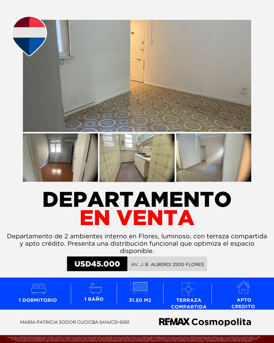 edemilo's tweet photo. ¡NUEVOS INGRESOS!
#Remax_Cosmopolita #Remax_Cosmopolita_Argentina #Inmobiliarias #Departamentos #Casas #PH #Cocheras #Alquileres #Local #Lotes #Venta #creditohipotecario #Lendar #FirmaDigital #compraventa #Lote #Emprendimiento #Flores #Palermo #SanNicolas https://t.co/PkdaZQxzNA