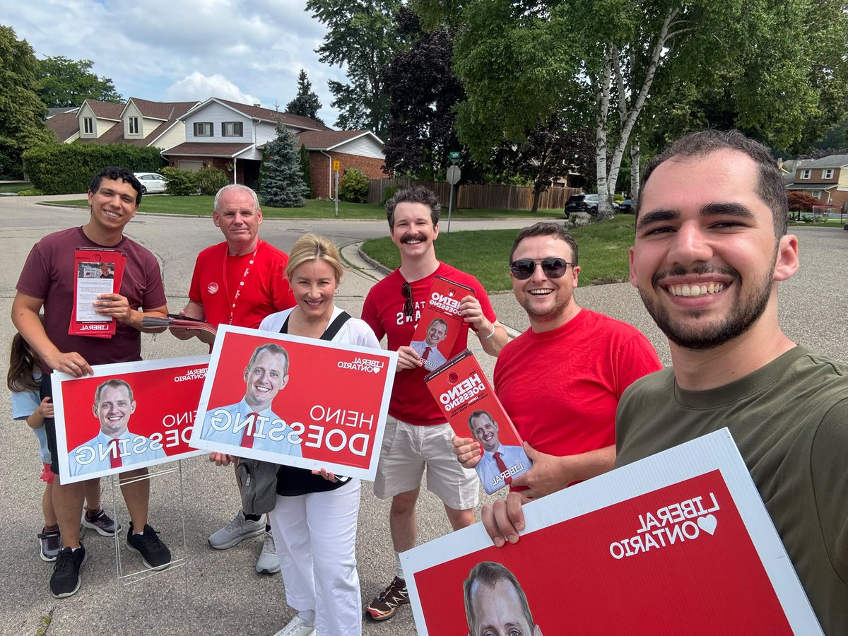 ArfinNathaniel's tweet photo. Excellent canvass with Team Heino @OntLiberal today. Let’s turn Hamilton East—Stoney Creek Liberal Red! https://t.co/ryfgsYlokX