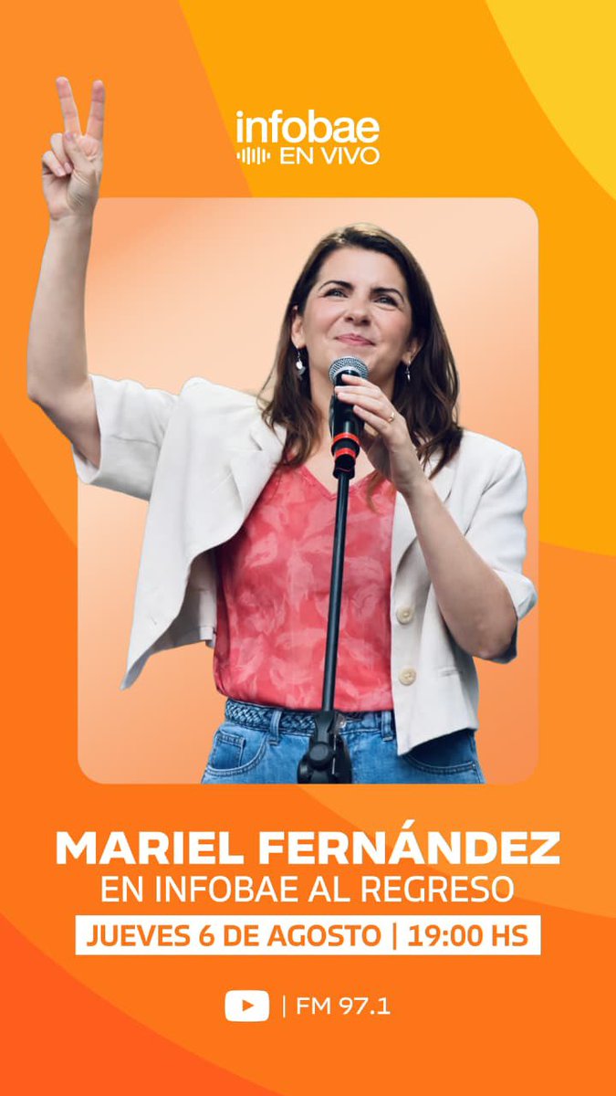 marielfmoreno1's tweet photo. ¡HOY A LAS 19:00HS! 🎙️💬 https://t.co/Lj06wMx21c