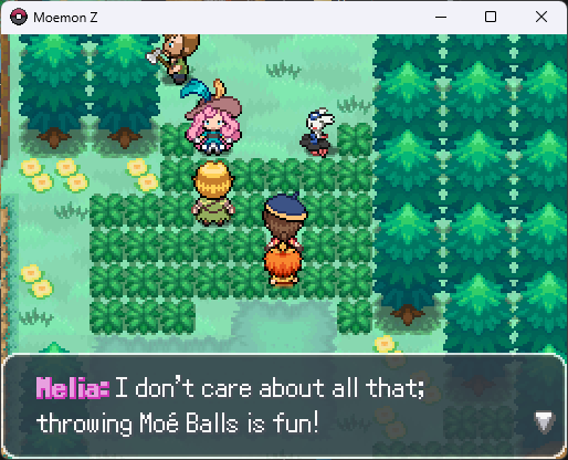 MoemonProject's tweet photo. Hello Twitter! 💚

Today we're releasing the Moemon patch for the amazing fangame Pokemon Z, by @Eric_Lostie ! 

Set in ancient Kalos, Z tells the story of the great war - now with Moemon!

It currently features 97% Moemon battle sprites, 68.3% Custom sprites, Around half Icons done, Moemon title screen, backless sprites and the possibility of swapping any sprite with an unused one within the graphics files!

To download the patch, please join our Discord -> https://t.co/7QgjX5Dhh0
Or see our Tumblr page! -> https://t.co/M2k0itFTel

The original Pokemon Z is required to play, so please download it from EricLostie's blog and support him! -> https://t.co/Rioj10tV7R