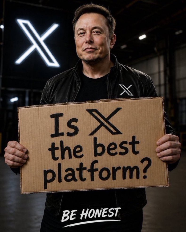 Eyedoctor442's tweet photo. Elon Musk claimed he purchased X for the “future of civilization.”

How much do you currently trust him? 👀

A. 100% 💯
B. 50% 🤔
C. 25% 😬
D. 0% ❌ https://t.co/bgrCnElhlJ