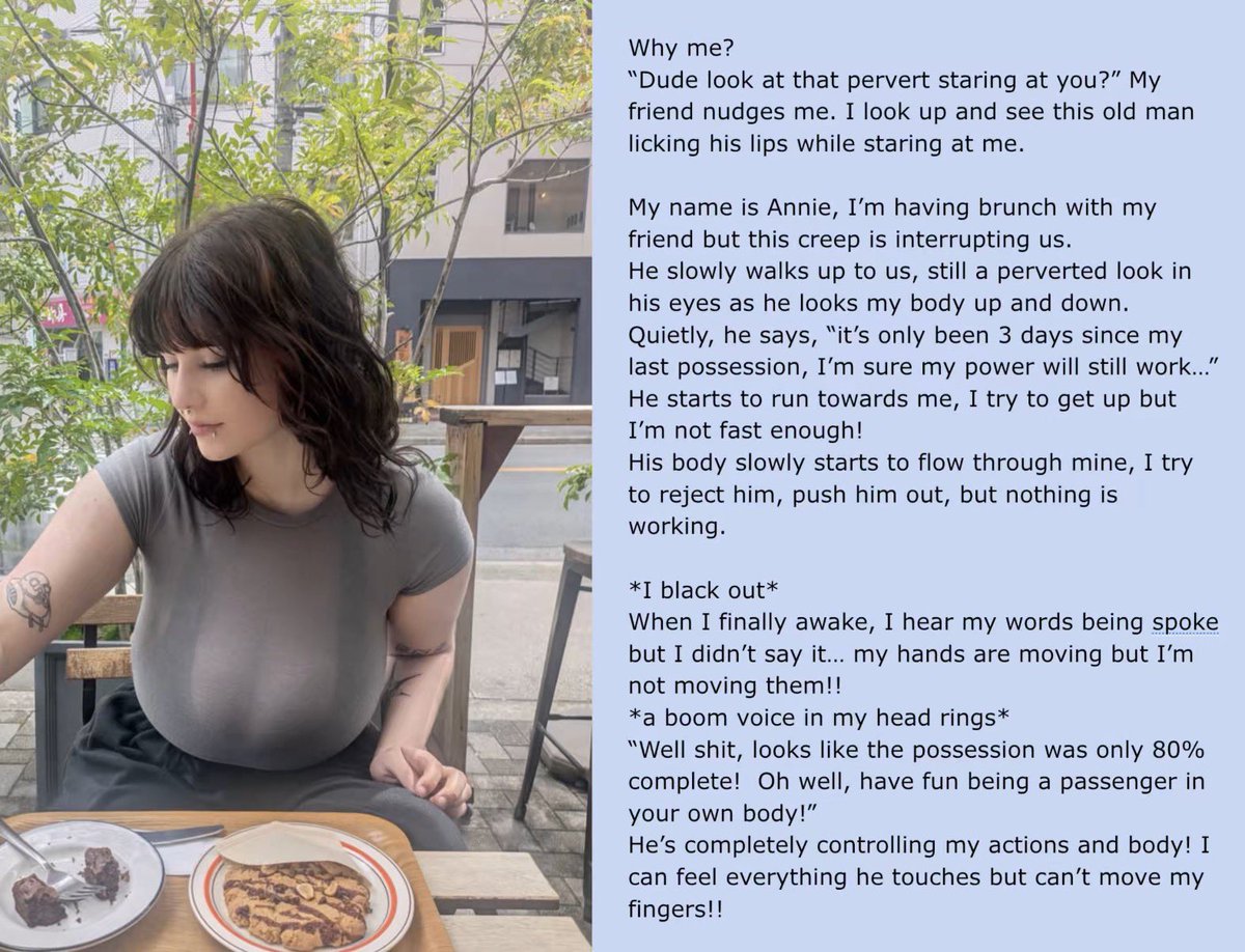 SwapManiac's tweet photo. Why me - body possession caption #tg #tgcaption #bodyswap #mtf #m2f #tsf #tsfcaption #possession #femalepossession #busty #hugeboobs #mature https://t.co/rgZinvByth