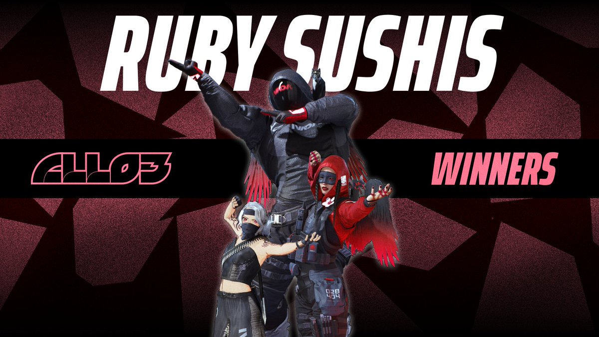 codebreakerstf's tweet photo. Congratulations to our last month LITTLE LEAGUES 03 Winners:🏆RUBY SUSHIS! winning the $75 Prize Pool. 

It takes a ton of team coordination, hard-work &amp; trust to win these tournaments. See you in the next one! #TheFinalsEsports #CodeLeagues

https://t.co/dqrq4WqzYp https://t.co/YzwzUdjYM8