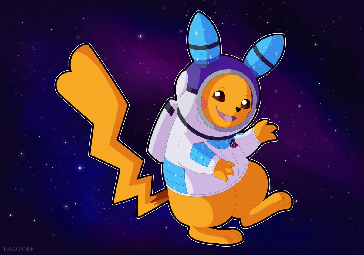 Vallitan's tweet photo. Big fan of the new space outfit pikachu! https://t.co/KaOIZ1zMKs