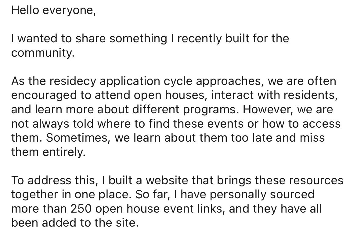 drgurudharshan's tweet photo. I built this site to ease the process of sourcing and attending open houses. It has 250+ open house event links sourced so far. 

https://t.co/vFTUJwew5C

Please share and let me know your reviews 

@ProjectImg @Inside_TheMatch @NMatch2027 @Path_SIG https://t.co/trSSvW6Dsk