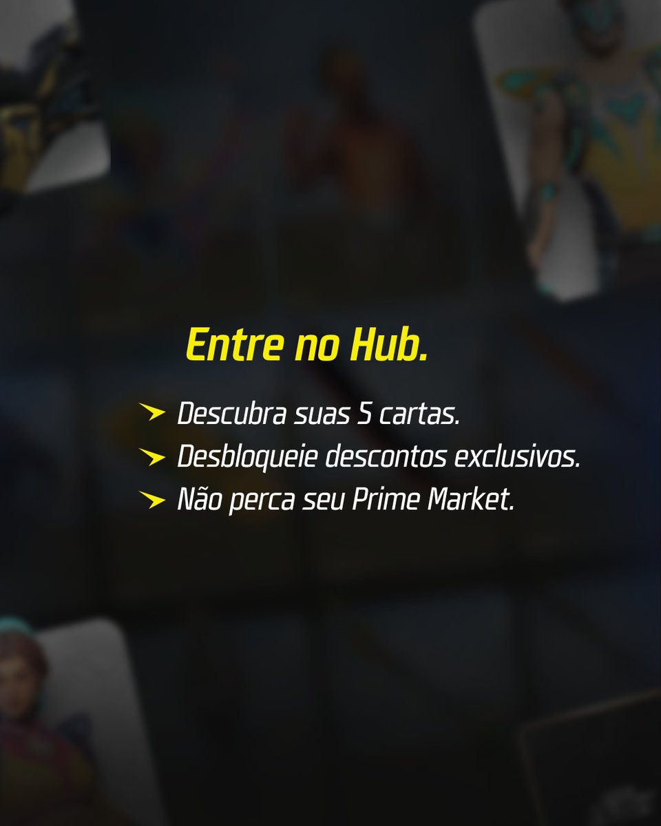 PrimeRushGG's tweet photo. Para descobrir suas ofertas exclusivas é simples:

- Entre em nosso Hub: 
https://t.co/MJJXqX4n4B
- Faça login;
- Descubra suas 5 cartas;
- Aproveite as ofertas!

Lembrando que elas estarão disponíveis apenas entre 6 - 17 de agosto. https://t.co/t00CzyjoND