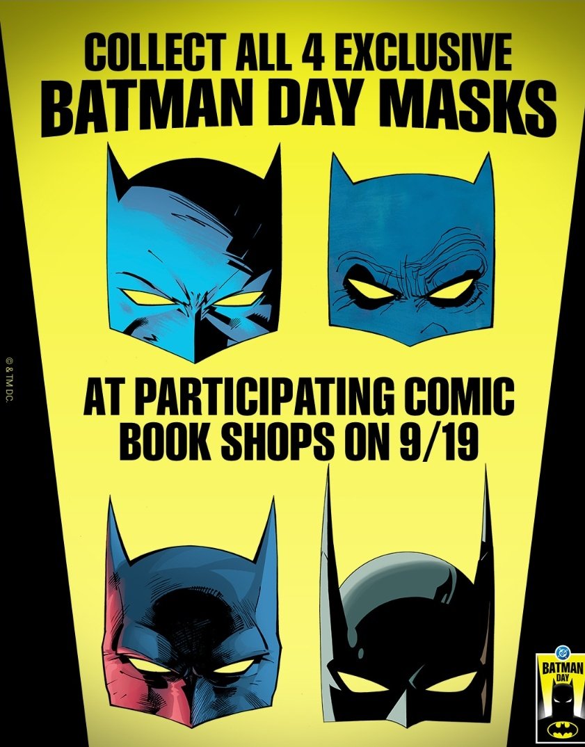 dcuworld's tweet photo. DC has revealed Exclusive Batman Day Masks!

Only available on Batman Day! https://t.co/rEtsTV5rer