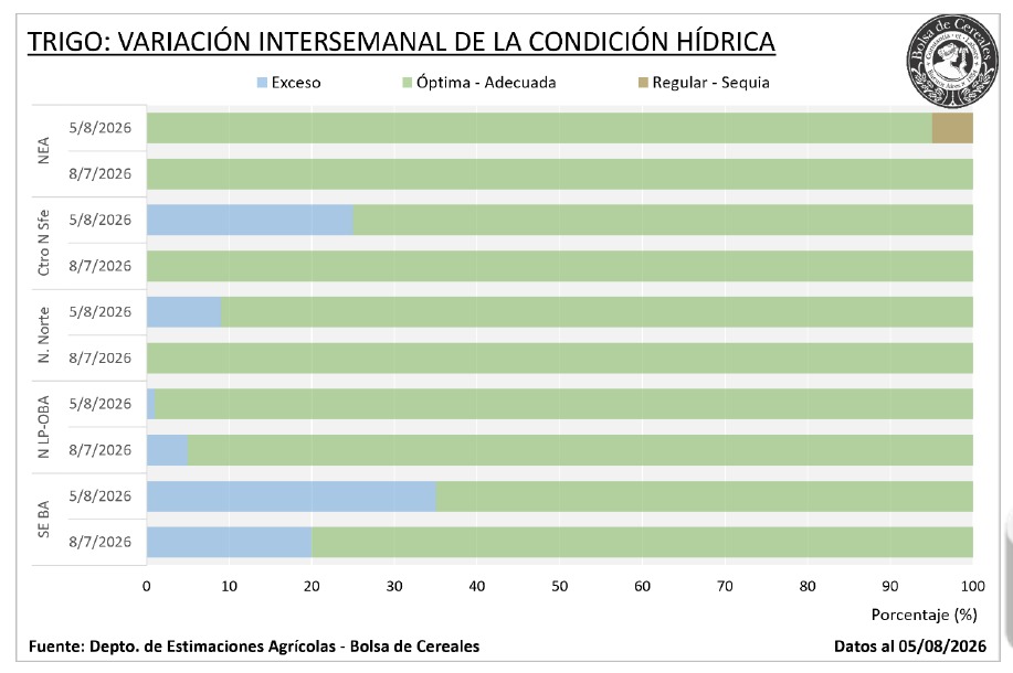 MarielaBrandoli's tweet photo. El 99,6 % del #trigo presenta condición Normal a Excelente 🔥
@Bolsadecereales https://t.co/DgWzGX27vQ