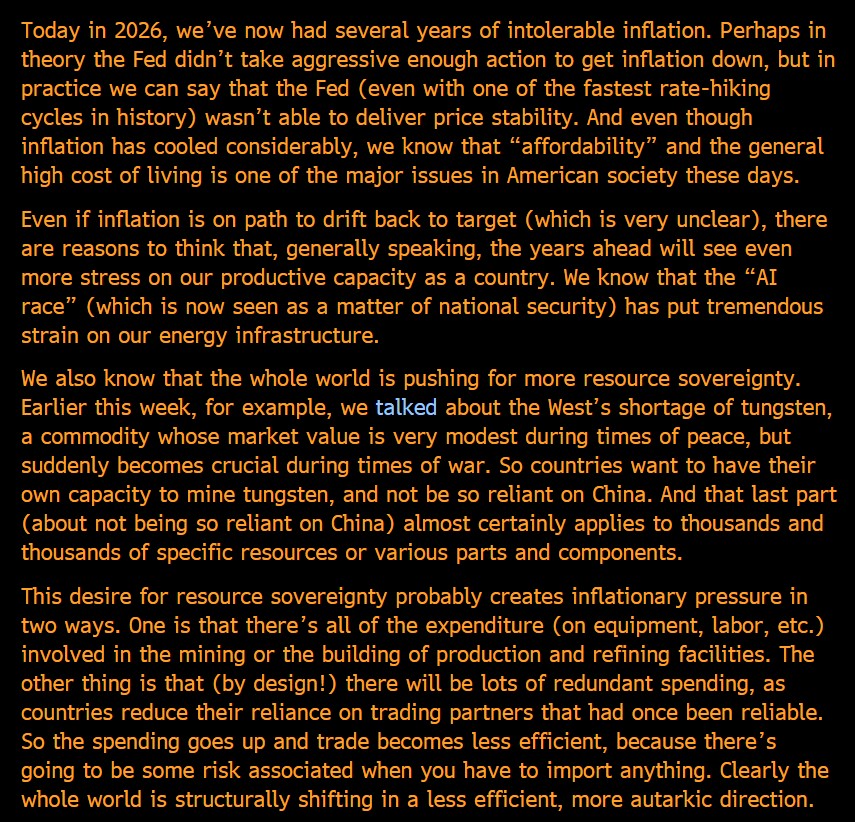 TheStalwart's tweet photo. IT'S TIME TO START TALKING ABOUT MMT AGAIN

In the newsletter, I wrote about how in our time of persistently high inflation, a high cost of living, and ongoing strain on industrial capacity, MMT wisdom (once again!) shines a light towards a policy path that may be helpful. https://t.co/TMjJbWRbwL