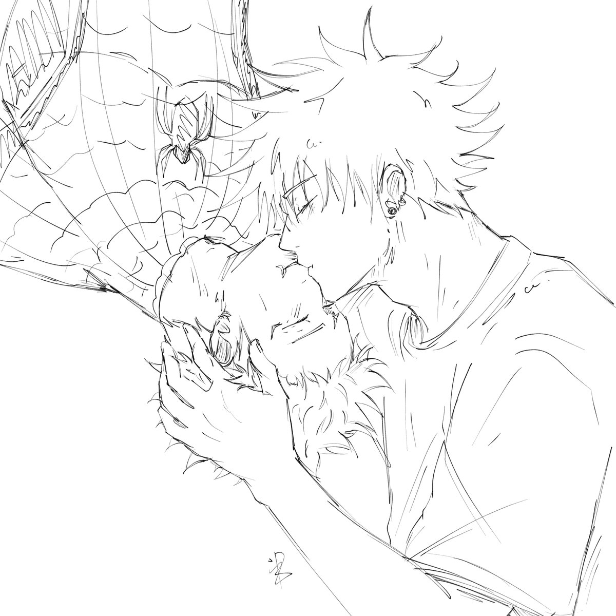 ryanryry_y's tweet photo. Spiderman yuji + itafushi 
#itafushi #jjk #yuji #fushiguro #itadori #megumi #Spiderman #spidermanyuji https://t.co/LcbHKYfPif