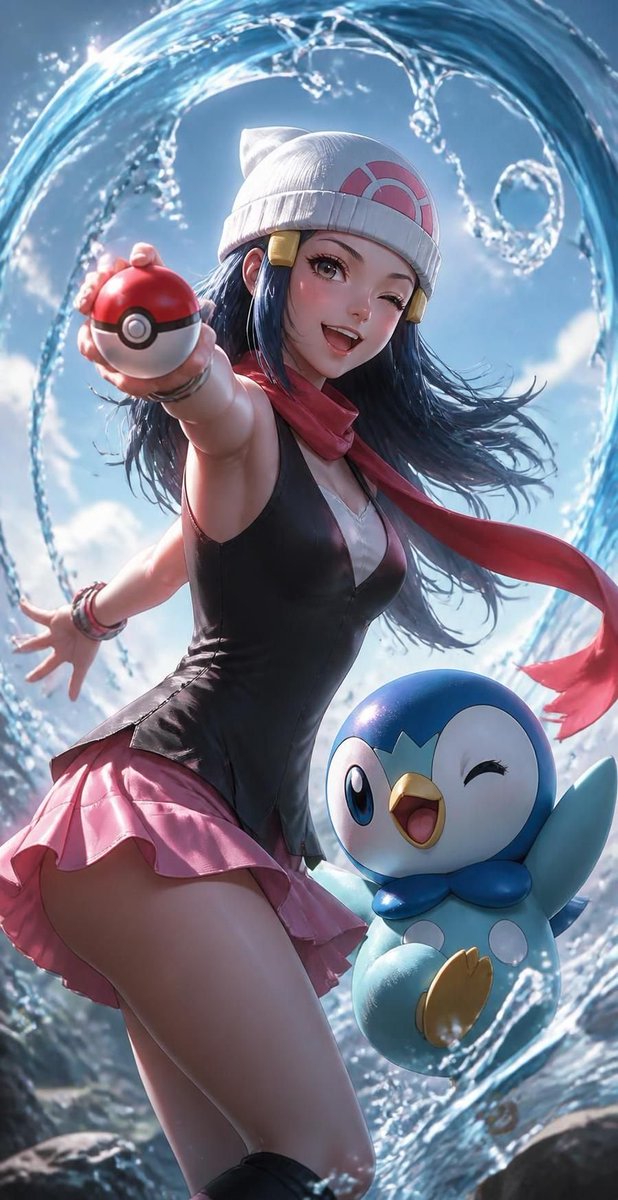 WaifuAI_Studio's tweet photo. Together with Piplup, Dawn unleashes the power of water—full of energy, joy, and ready for the next adventure! 💧❄️🔴
#Dawn #Lucia #Piplup #Plinfa #Pokemon #PokemonArt #PokemonTrainer https://t.co/ZUorKkpjVB