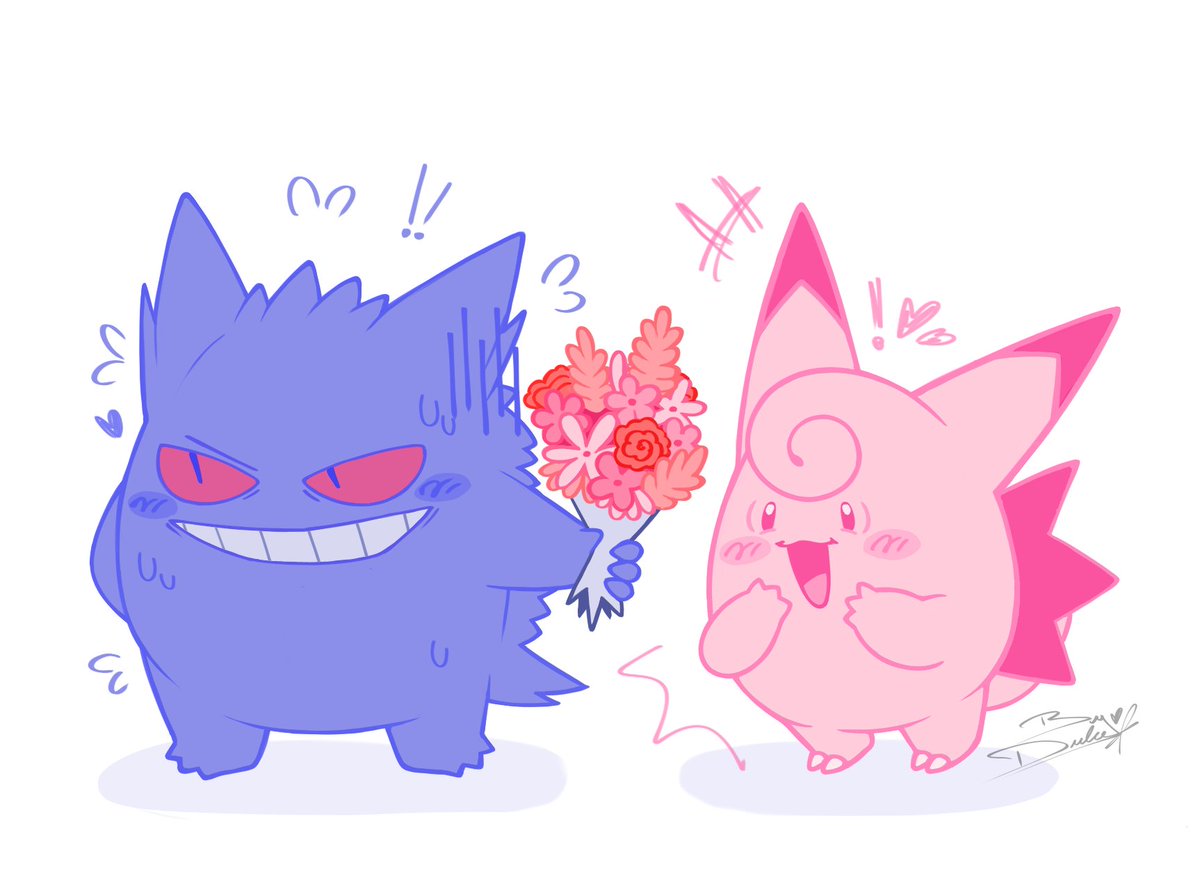 ByDulxe's tweet photo. — Gengar x Clefable 💜🩷
#Pokemon #Pokemonartㅤ https://t.co/S2ZvnjPPd8