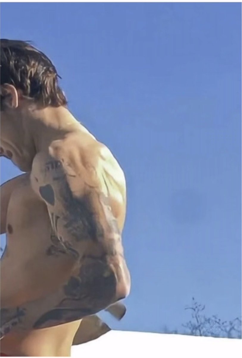 sweetcreaturexe's tweet photo. The tattoos, the dimples, the back muscles, the way the sun hits him. What the actual fuck. https://t.co/HccKrRhHtq