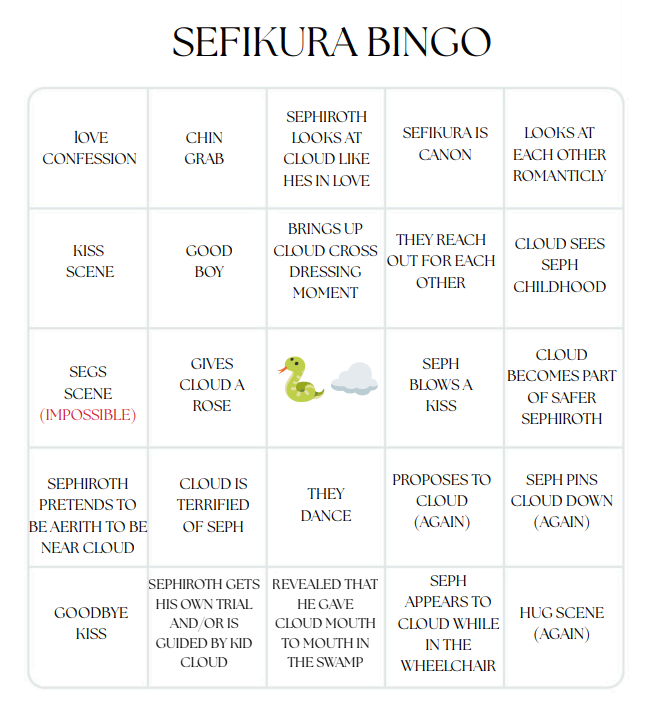 Thatgirl_crissy's tweet photo. I was bored so made a #sefikura bingo board for revelations so feel free to save if you want! I feel like i should add more but idk what to put so yeah.

Im gonna make a normal one too lmao https://t.co/Ei0wmPROya