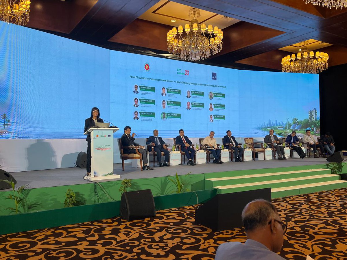 CarolFloreUN's tweet photo. Climate ambition must be matched by #ClimateInvestment. #Bangladesh has the vision, policies &amp; leadership, now the priority is to turn bold climate commitments into bankable projects that unlock finance for resilience, sustainable growth &amp; the communities most at risk. #SDGs https://t.co/pdJkSTNAx8